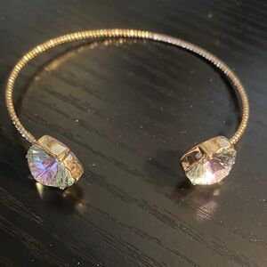 Elegant Gold and Crystal Bomb Party Bracelet